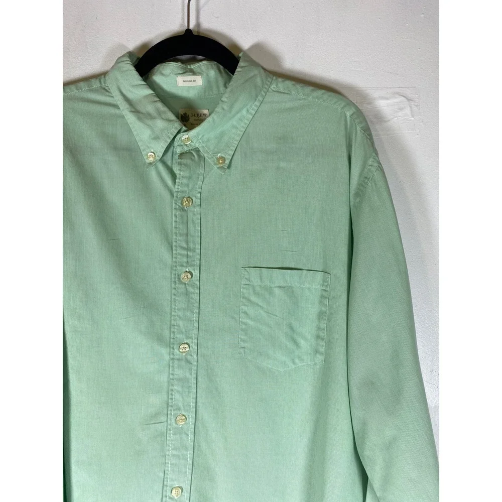 J.Crew XL Seafoam Green Oxford‎ Button Down Shirt Cotton Preppy Casual